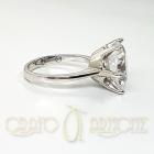 Solitario Argento con Zircone mm12